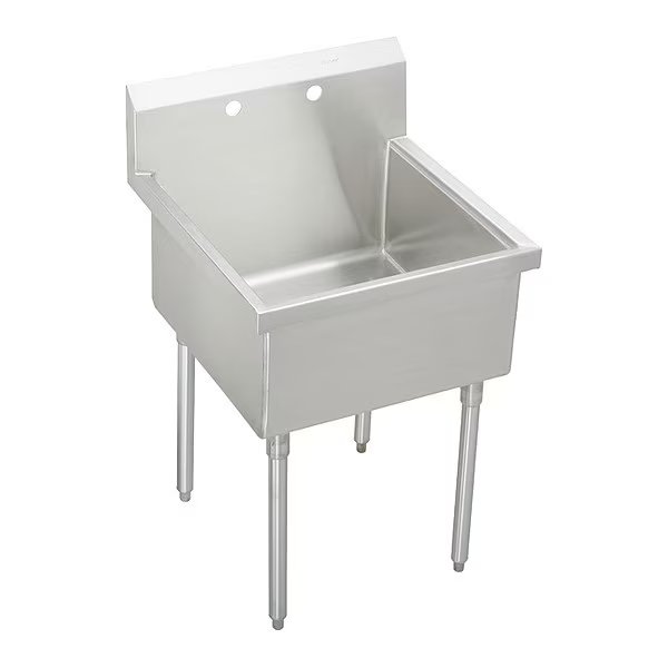 Sink, Floor Mount, 0 Hole, Buffed Satin Finish, ELKAY, Mfr# SS8124R0
