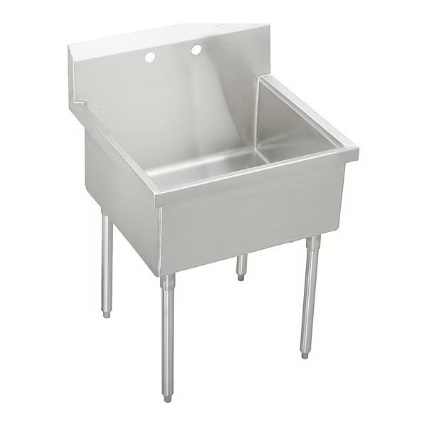 Scullery, SS81360, Floor Mount, 0 Hole, Buffed Satin Finish, ELKAY, Mfr# SS81360