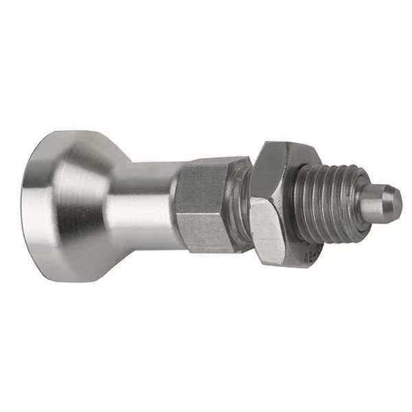 Indexing Plunger, All SS, Size: 4 D1= 3/4-16, D=12, Style B Non-Lockout W Locknut, Pin Not Hard, Kipp, Mfr#: K0632.112412AO