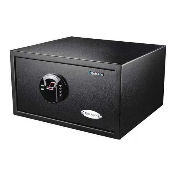 Security Safe, 0.99 cu ft, 25 lb, Biometric Keypad Lock, BARSKA, Mfr# AX12840