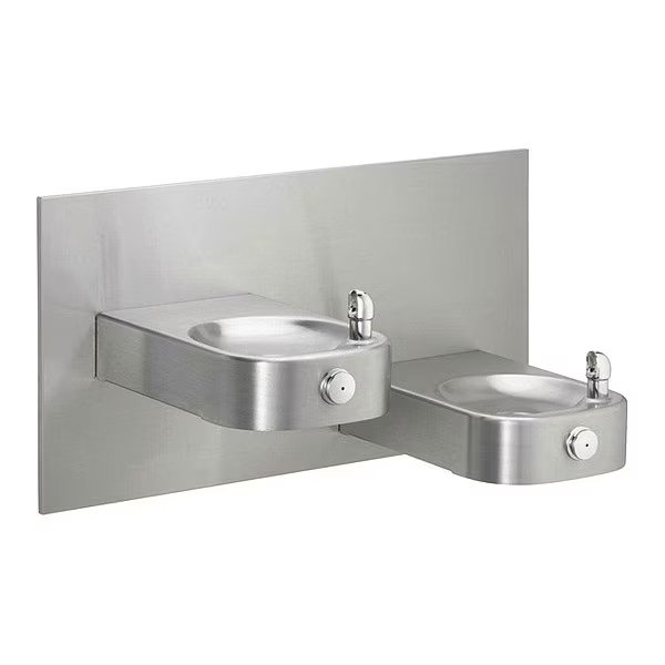 Wall Mount, Yes ADA, 2 Level Drinking Fountain, ELKAY, Mfr# EHWM17FPK
