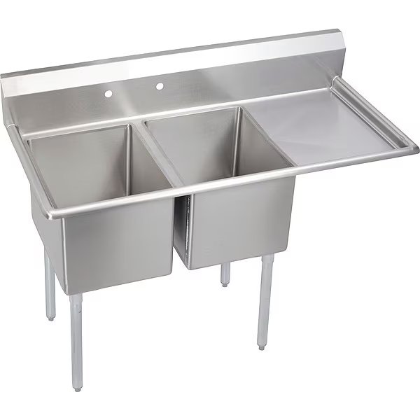 Sink, Scullery Mount, 1 Set, On Center Hole, #4 Finish Finish, ELKAY, Mfr# E2C16X20-R-18X