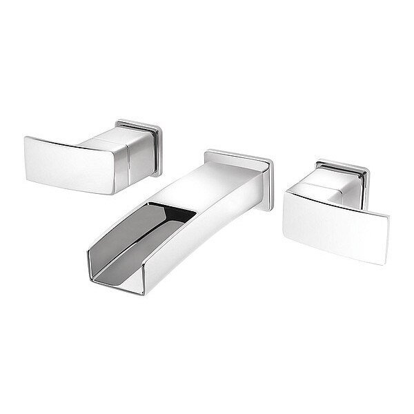 Dual Handle 3 Hole Bathroom Faucet, Polished chrome, PFISTER, Mfr# LG49-DF1C
