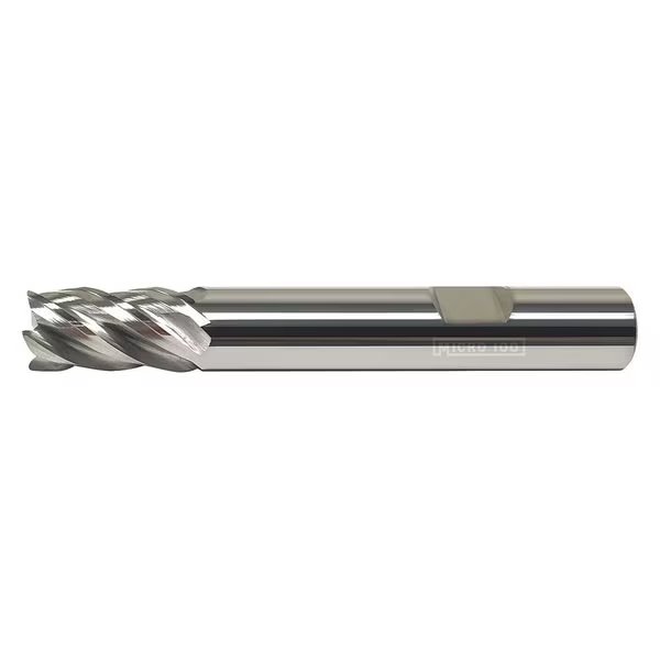 Corner Radius End Mill, Uncoated, 4