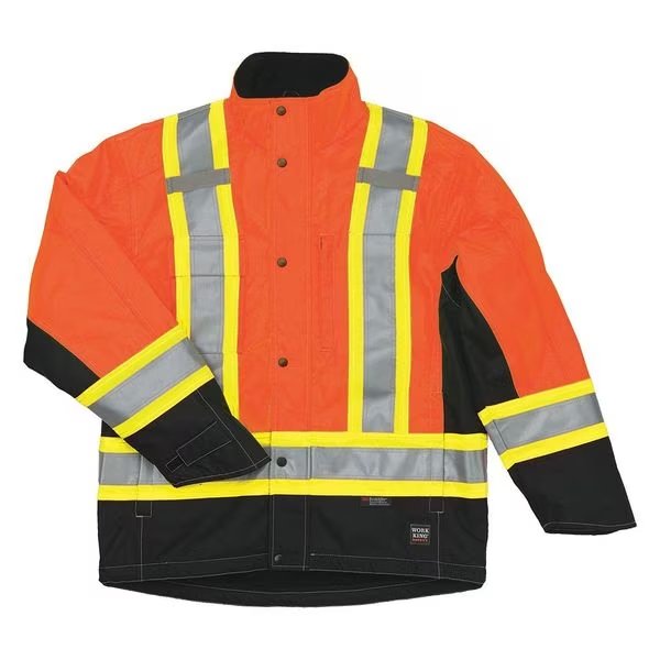 Hi-Vis Parka, Flo Orange, M Size, TOUGH DUCK, Mfr# S24511