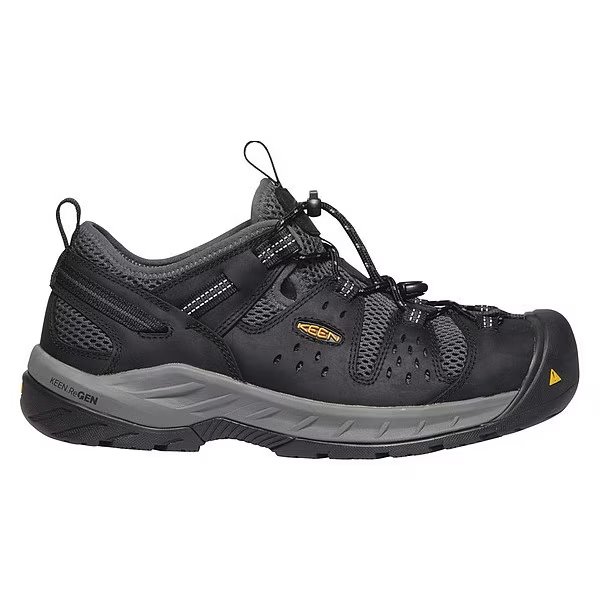 Size 8 Men's Hiker Shoe Steel Work Shoe, Black/Dark Shadow, KEEN, Mfr# 1023216