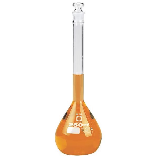 Volumetric Flask, 2 mL, 90 mm H, PK6, SIBATA, Mfr# 2306A-2
