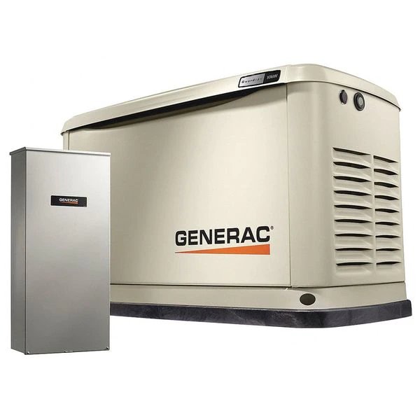 Automatic Standby Generator, Natural Gas/Propane, Single Phase, 10kW LP/9kW NG, Air Cooled, Generac, Mfr#: 7172