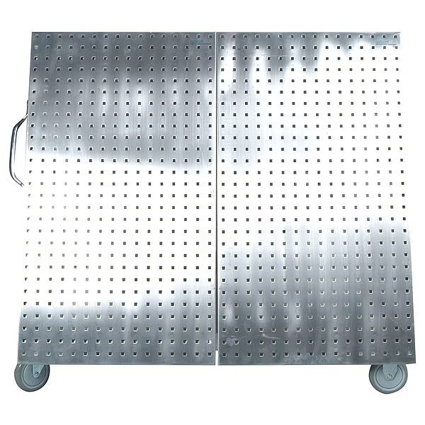 48 In. L x 46 In. H x 26-5/8 In. W Stainless Steel Tool Cart with Tray and Stainless Steel LocBoard, Triton Products, Mfr#: LBC-4SS