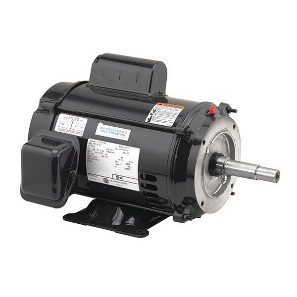 Motor, 3 HP, 3,600 rpm, 182JM, 115/230V, U.S. MOTORS, Mfr# DJ3C1P18M
