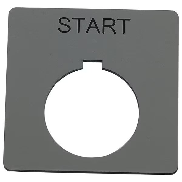 LegendPlate, Start, Black/Silver, Square, Schneider Electric, Mfr#: 9001KN101SP