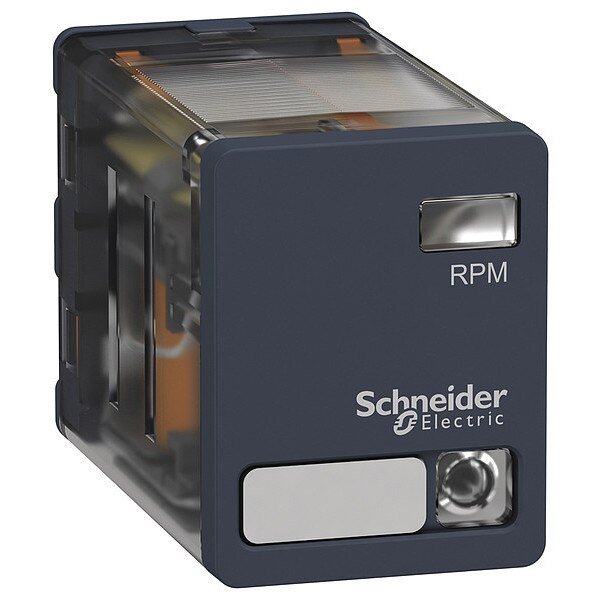 Relay, 110V DC Coil Volts, Square, 8 Pin, DPDT, SCHNEIDER ELECTRIC, Mfr# RPM23FD