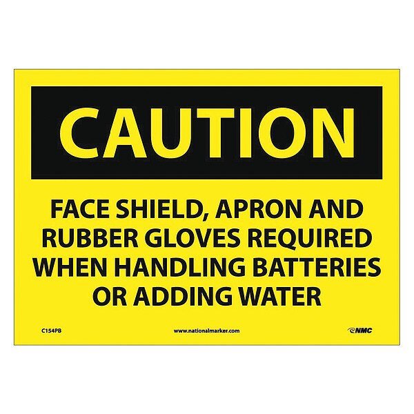 Caution Ppe Safety Sign, NMC, Mfr# C154PB