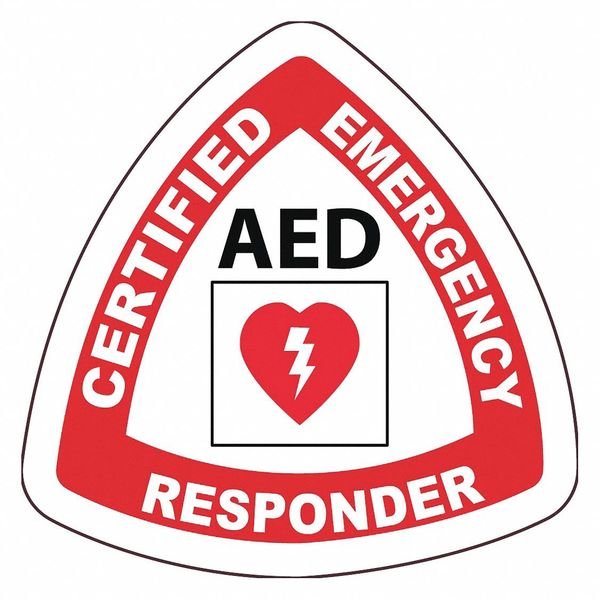 Certified Emergency Responder Hard Hat Label, Pk25, Material: Pressure Sensitive Vinyl .002, NMC, Mfr# HH134