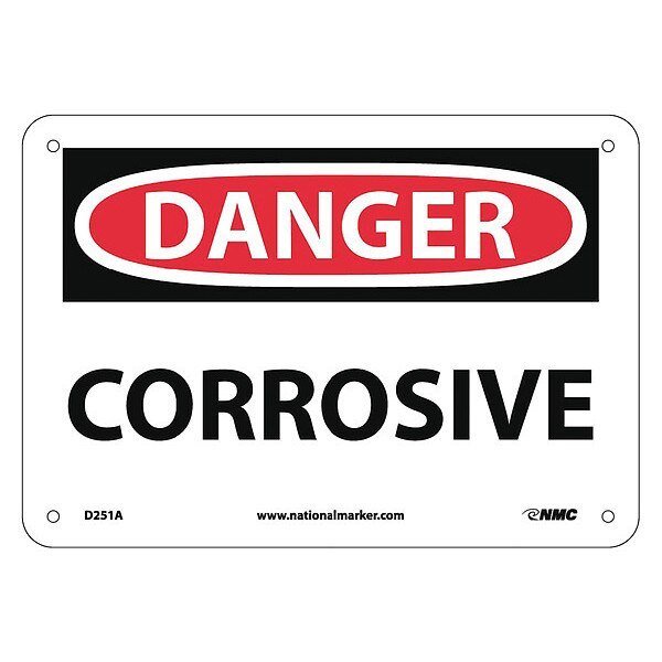 Danger Corrosive Sign, D251A, NMC, Mfr# D251A