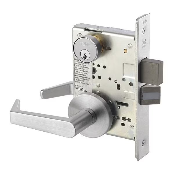 Mortise Lockset, Mechanical, Entrance, YALE, Mfr# 8847FL AUR 626 RH LC