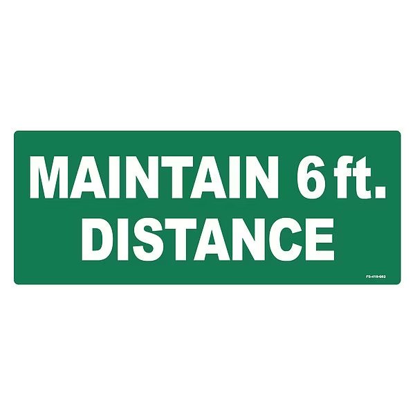 Floor Sign, 4 in H, 10 in W, Vinyl, English, FS-410-602, EnjoyTool Select, Mfr#: FS-410-602