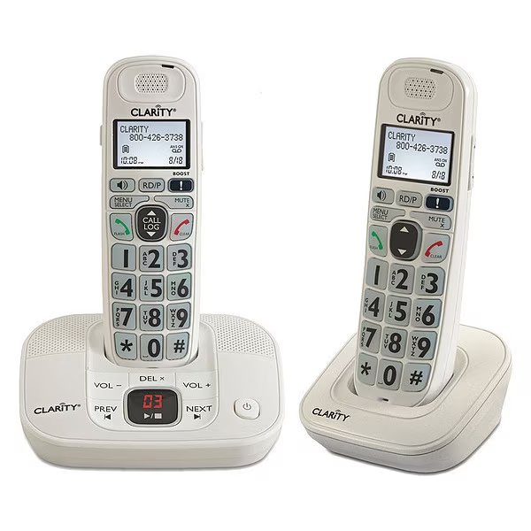 Telephone, Cordless, White, CLEARSOUNDS, Mfr# D214BUN