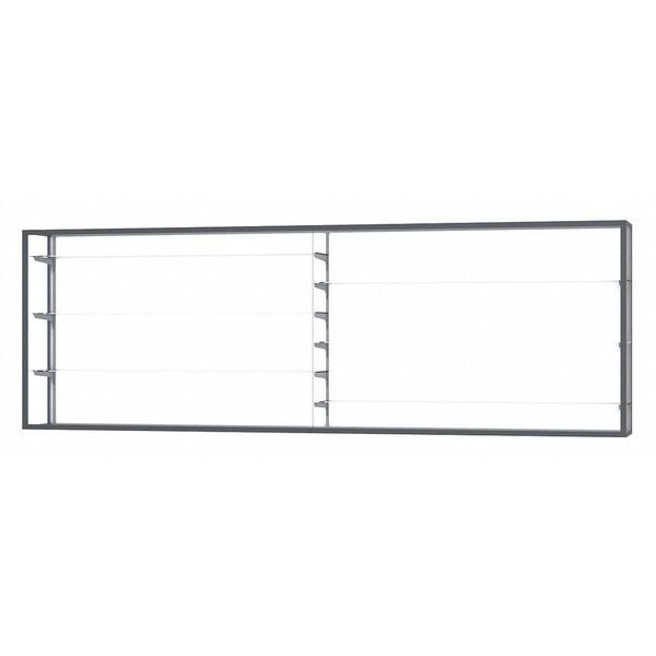 Champion Wall Case 144x48x16, White, Satin, WADDELL DISPLAY, Mfr# 12412-WB-SN