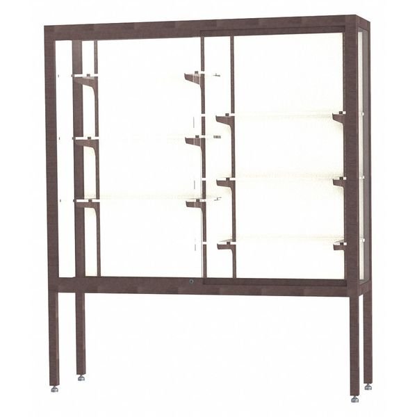 Display Case 60x66x16, Plaque, Bronze, WADDELL DISPLAY, Mfr# 11405-PB-BZ