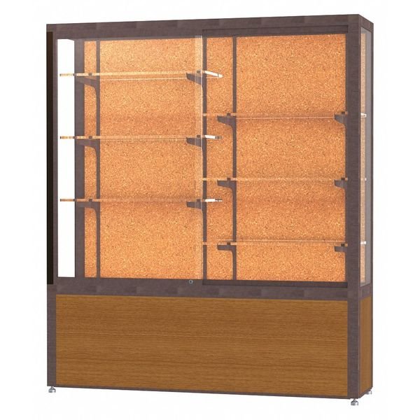 Display Case 60x66x16, Cork, Bronzee, WADDELL DISPLAY, Mfr# 10405CK-BZ-K