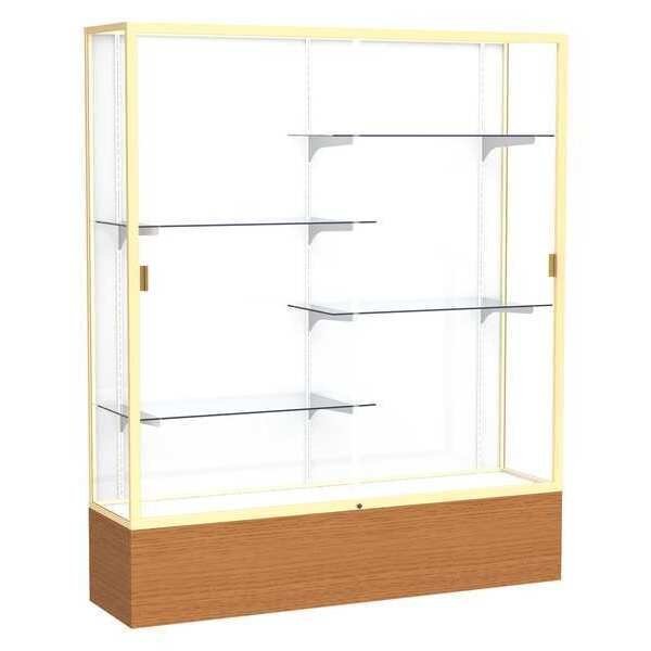 Floor Display Case 60x72x16, White, Champange, Ghent, Mfr#: 2075WB-GD-MK