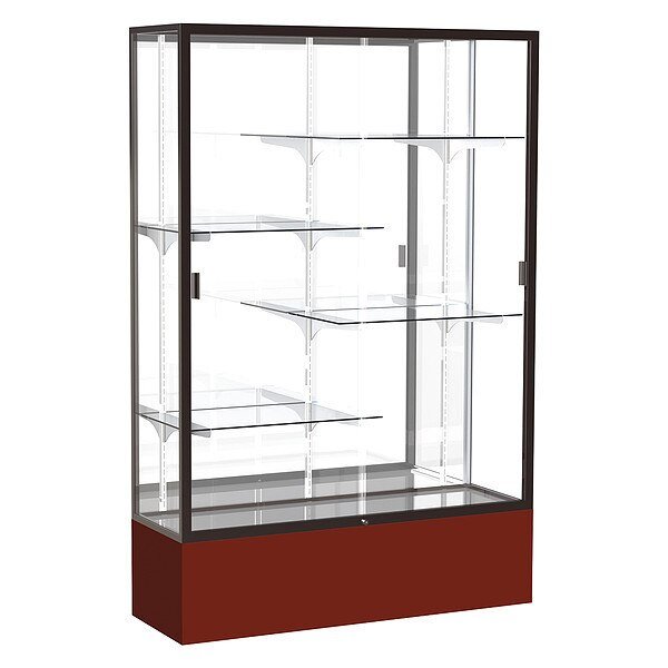 Spirit Floor Display Case 48x72x16, Mirror, Bronze, Ghent, Mfr#: 374MB-BZ-MN