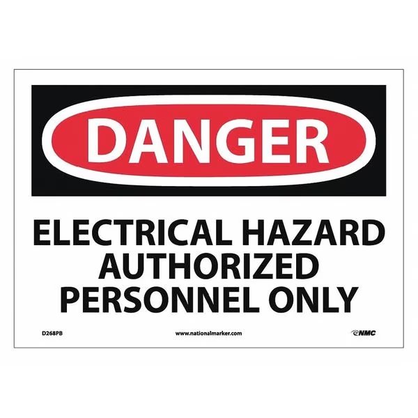 Danger Hazard Equipment Sign, D268PB, NMC, Mfr# D268PB