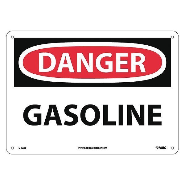 Danger Gasoline Sign, D40AB, Nmc, Mfr#: D40AB