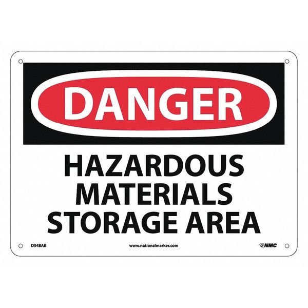 Danger Hazardous Materials Storage Area Sign, D548AB, Nmc, Mfr#: D548AB