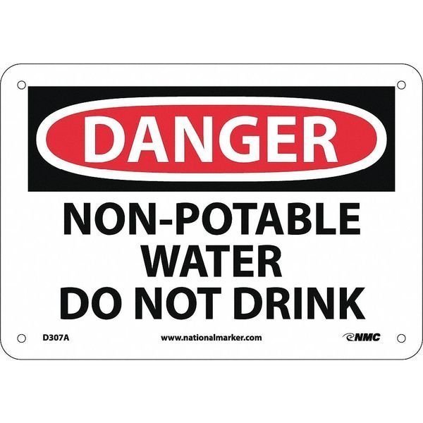 Danger Non-Potable Water Sign, D307A, Nmc, Mfr#: D307A