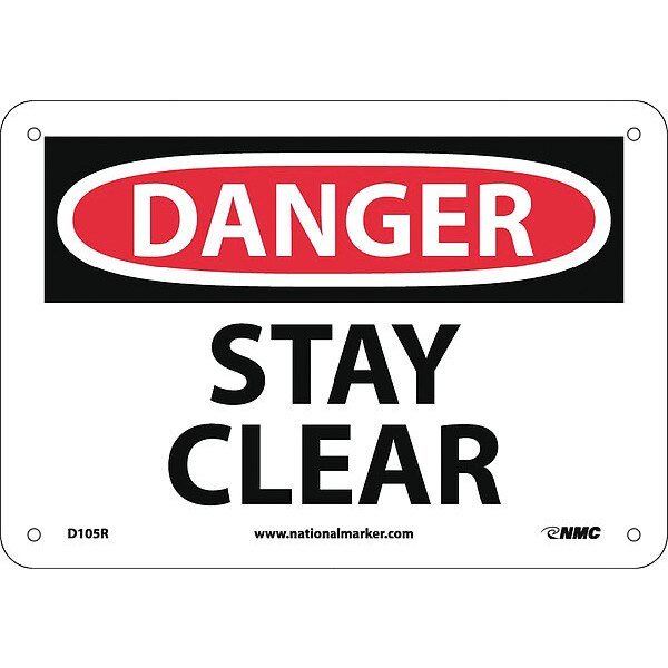 Danger Stay Clear Sign, D105R, NMC, Mfr# D105R