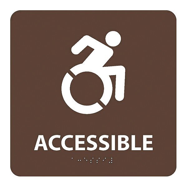 Handicapped Entrance New York Braille Sign, ADA181WBR, Nmc, Mfr#: ADA181WBR