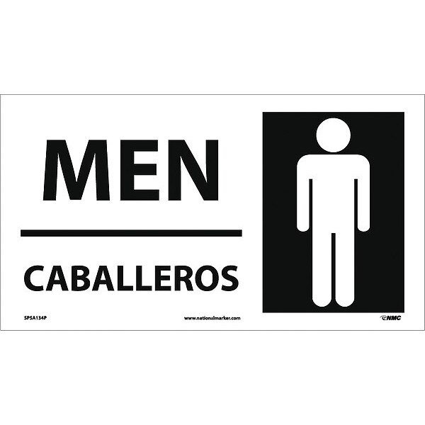 Men Sign - Bilingual, SPSA134P, NMC, Mfr# SPSA134P