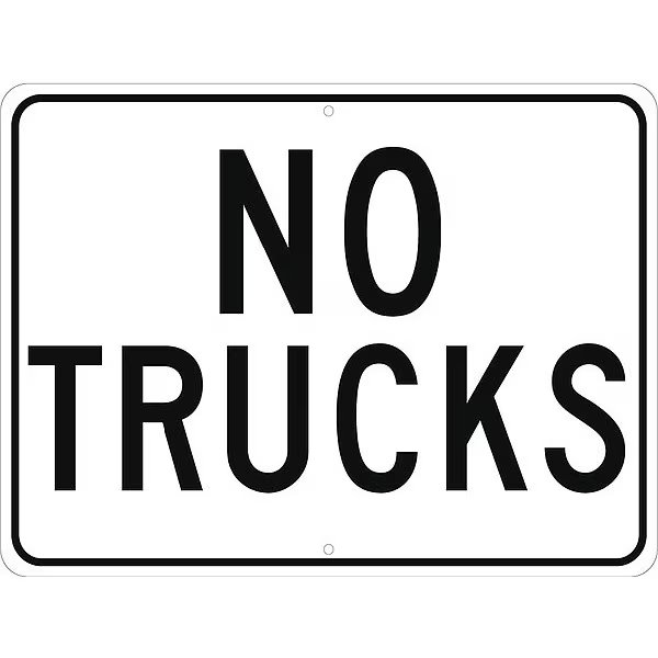 No Trucks Sign, TM134J, NMC, Mfr# TM134J