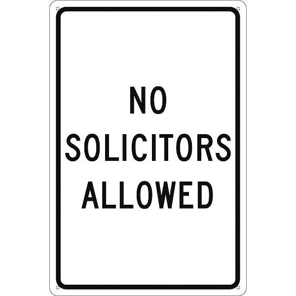 No Solicitors Allowed Sign, TM66G, NMC, Mfr# TM66G