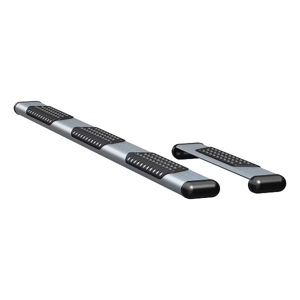 Silver Powder Coated Aluminum Side Steps, LUVERNE, Mfr# 583100-570124