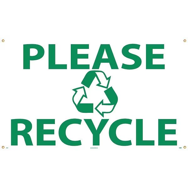 Please Recycle Banner, NMC, Mfr# BT537