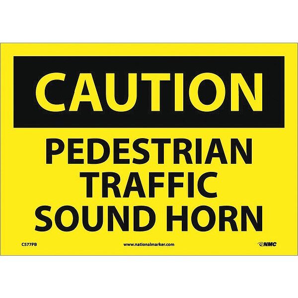 Pedestrian Traffic Sound Horn Sign, C577PB, NMC, Mfr# C577PB