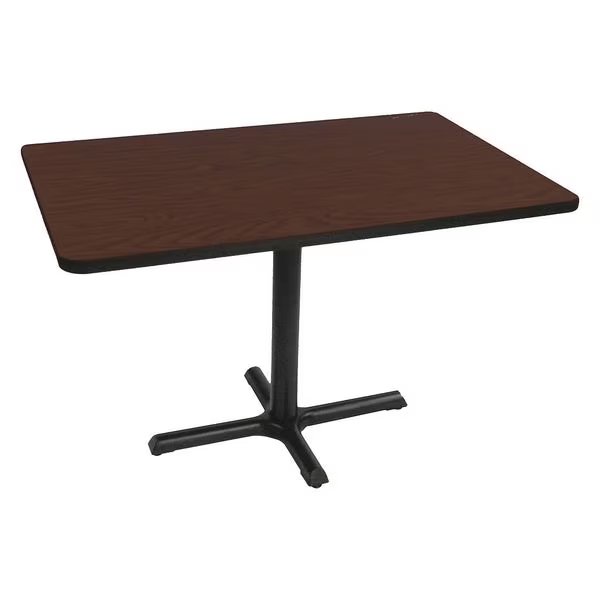 Rectangle Café Bistro and Breakroom Pedestal Table, 30