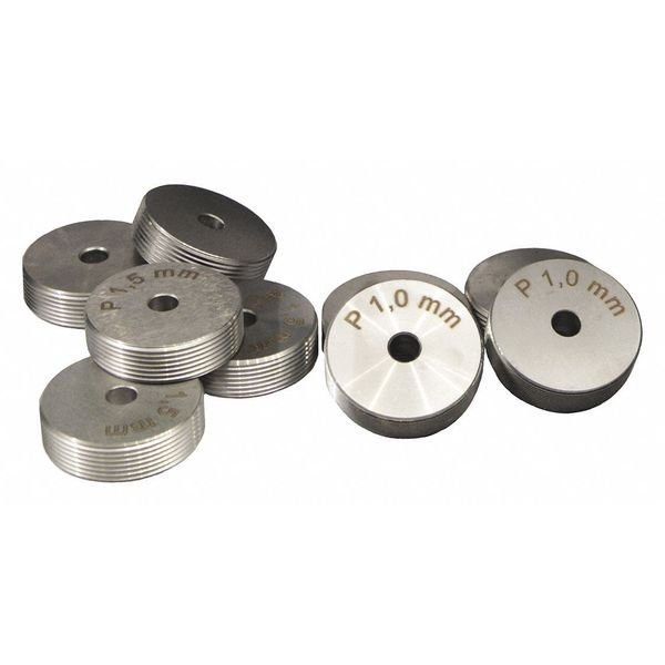 Metric Roller Set, RH Thread, 1.25, PK3, 3 PK, SILBER TOOL, Mfr# 104