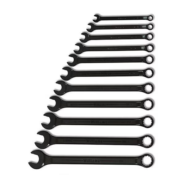 Williams Super Combo Wrench Set, Black, 11 pcs., SAE, WILLIAMS, Mfr# WS-1171BSC