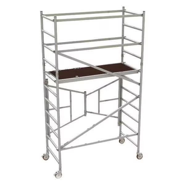 Scaffold with Guardrail, EasySet, Alum, 6ft, Metaltech, Mfr#: AL-Q0105