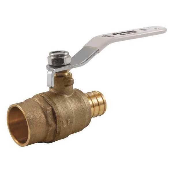 LF Brass Crimp PEXxSWT Ball Valve, 1, JOMAR VALVE, Mfr# S-412G