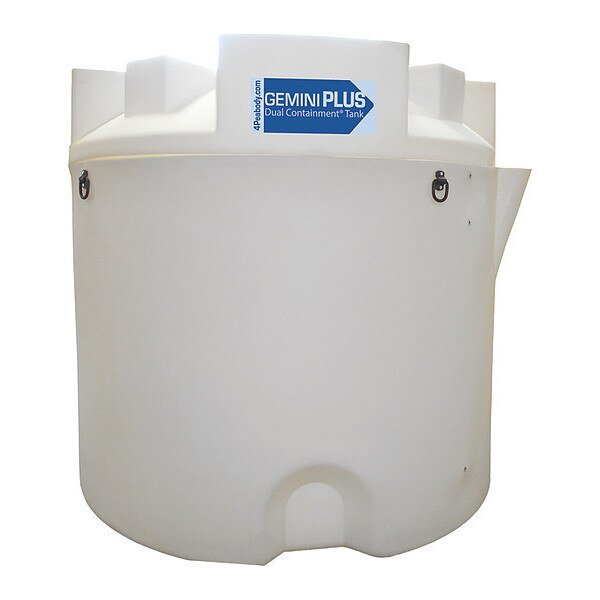 Storage Tank, Double Wall PLUS Vertical, ASTM 1.9, Nat, 1300 Gal, Peabody Engineering, Mfr#: 01-33364