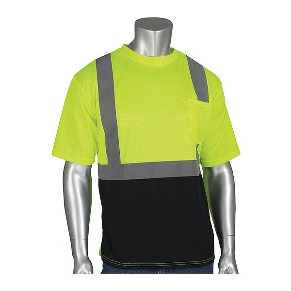 Hi-Vis Shirt, Short Sleeve, Lm Yl, 4XL, PIP, Mfr# 312-1250B-LY/4X