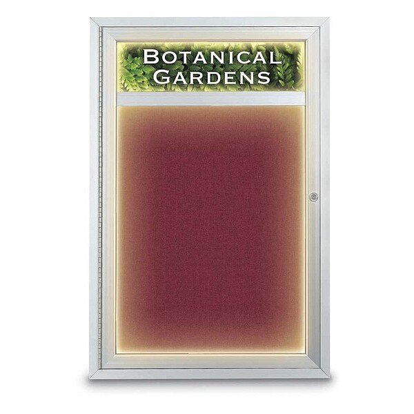 Crkboard, Lght, Hdr, Fbrc, Wht/Burg, 1, 24x36, UNITED VISUAL PRODUCTS, Mfr# UV350ILED-WHITE-DBURGU