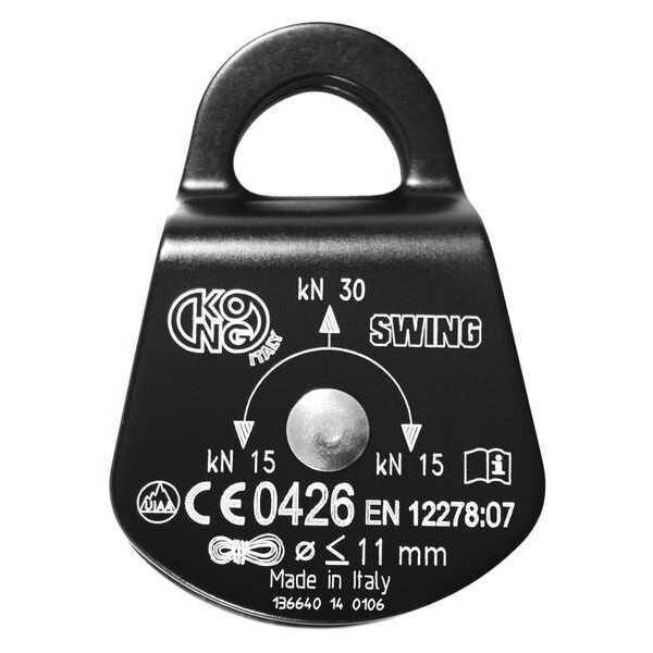 Swing Pulley, Aluminum, Nylon Wheel, Blk, KONG USA, Mfr# 993N00400KK