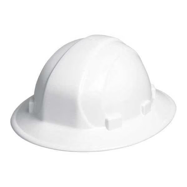Full Brim, Ratchet Hat, White, Erb Safety, Mfr#: 19911W