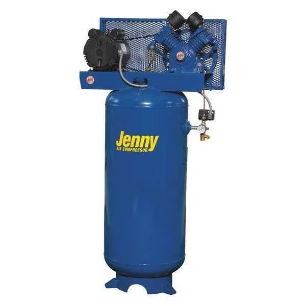 Air Compressor, Stationary, 17.8cfm, 125psi, Tank Size: 80 gal., Jenny, Mfr#: G5A-80V-460/3